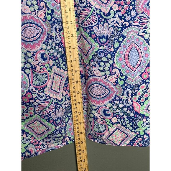 Talbot's Large Petite 100% Cotton Long Sleeve Button Up Paisley Blouse - Picture 7 of 11